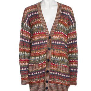 MISSONI SPORT Geometric Pattern Long Cardigan Sweater